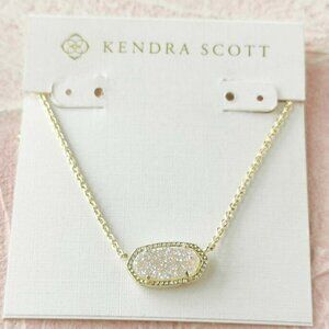 Kendra Scott Elisa Iridescent Drusy Gold Necklace